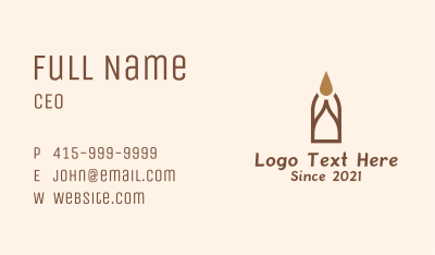 Boho Candle Lighting Business Card Image Preview