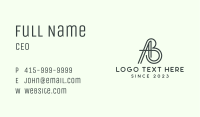 A & B Monogram Business Card Image Preview