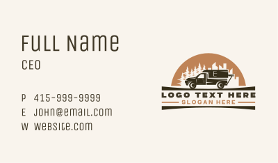 Pickup Car Travel Camping Business Card Image Preview