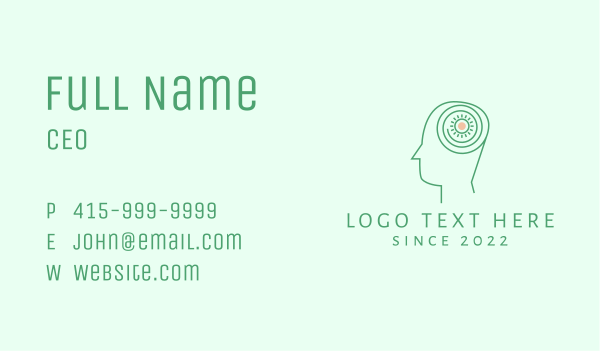 Human Healthy Mind Business Card Design Image Preview