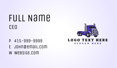 Delivery Truck Dispatch Business Card Image Preview