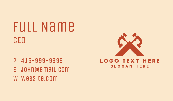 Handyman Hammer Letter A Business Card Design Image Preview