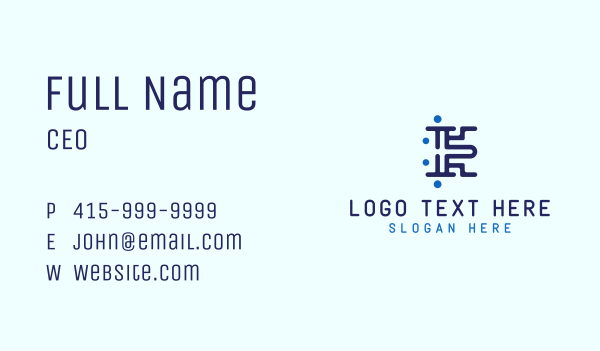 Digital Letter E Business Card Design Image Preview