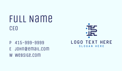 Digital Letter E Business Card Image Preview