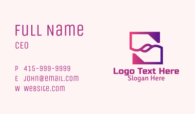 Gradient Knot Letter S  Business Card