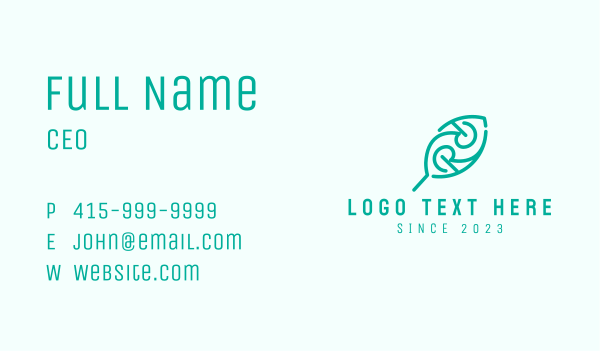 Green  Leaf Letter R Business Card Design Image Preview