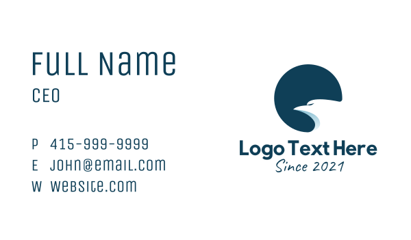 Minimalist Eagle Business Card Design Image Preview