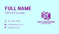 Purple Photographer Camera  Business Card Image Preview