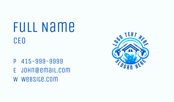 Pressure Washer Cleaning Business Card Design Image Preview