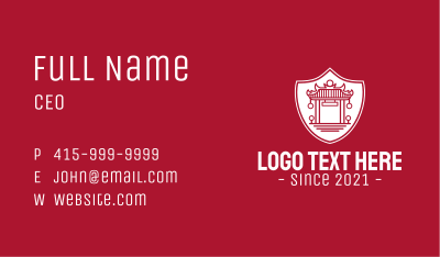 Asian Temple Shield Business Card Image Preview