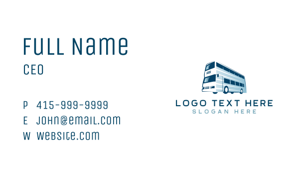 Double Decker Bus Transport Business Card Design Image Preview