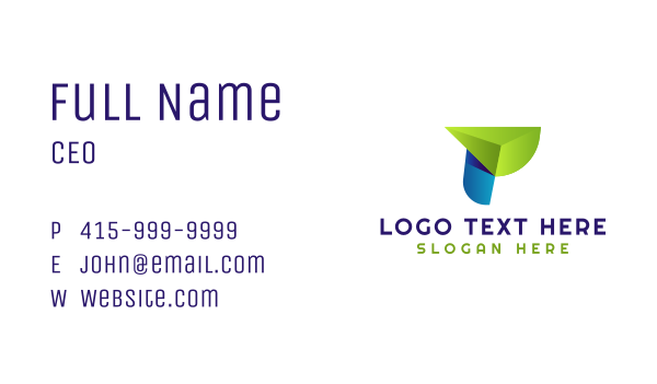 Letter P Tech Generic Business Card Design Image Preview
