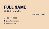 Deluxe Apparel Wordmark Business Card Design