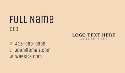 Deluxe Apparel Wordmark Business Card Image Preview