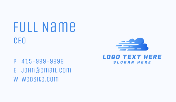 Express Tech Cloud Business Card Design Image Preview