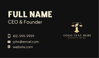 Lady Justice Scale Business Card Design