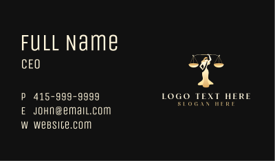 Lady Justice Scale Business Card Image Preview