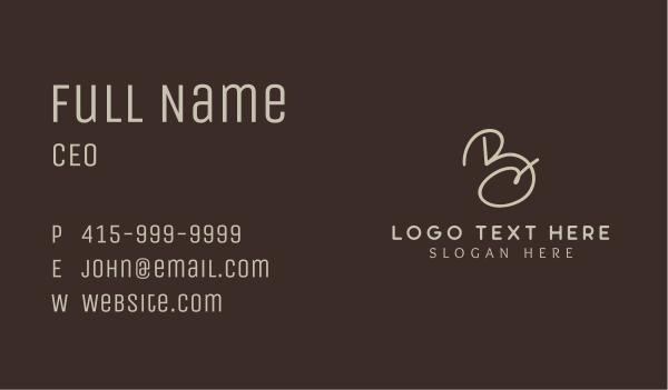 Classic Letter BC Business  Business Card Design Image Preview