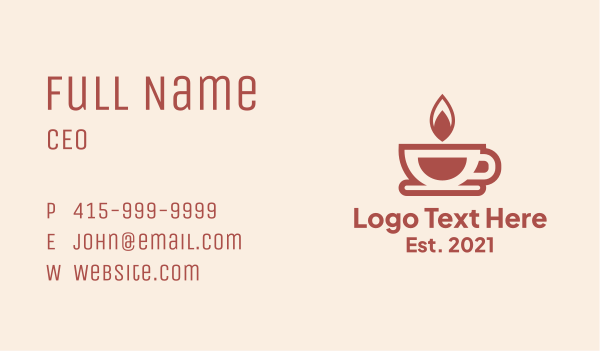 Tealight Candle Business Card Design Image Preview