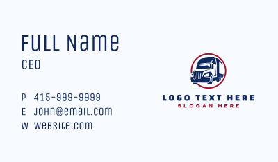 Cargo Delivery Trucking Business Card Image Preview