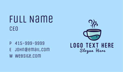 Coffee Fish Cup Business Card Image Preview