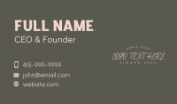 Crafty Cursive Wordmark Business Card Image Preview