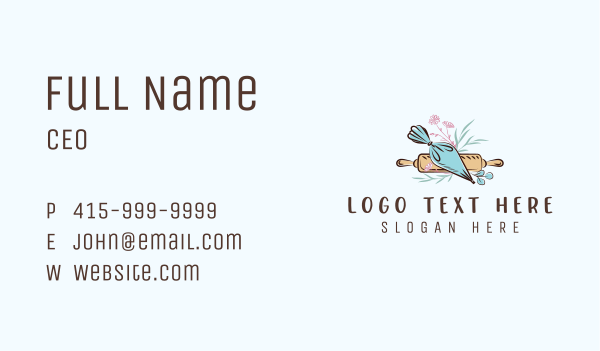 Piping Bag Baking Business Card Design Image Preview