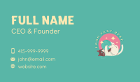 Cute Cat Yarn Ball Business Card Image Preview