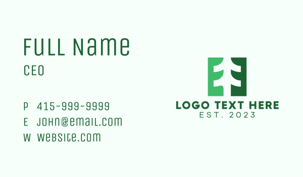 Pine Tree Emblem Business Card Design Image Preview