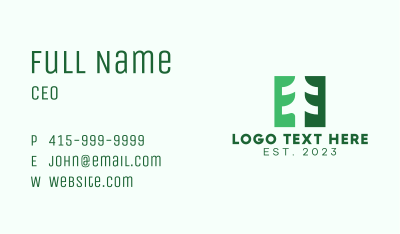 Pine Tree Emblem Business Card Image Preview