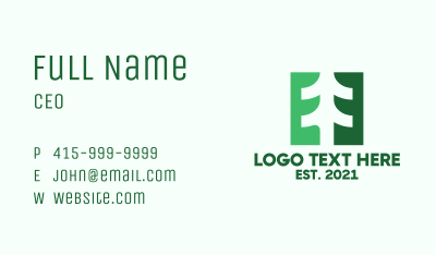 Pine Tree Emblem Business Card