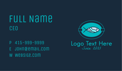 Fish Restaurant Signage Business Card Image Preview