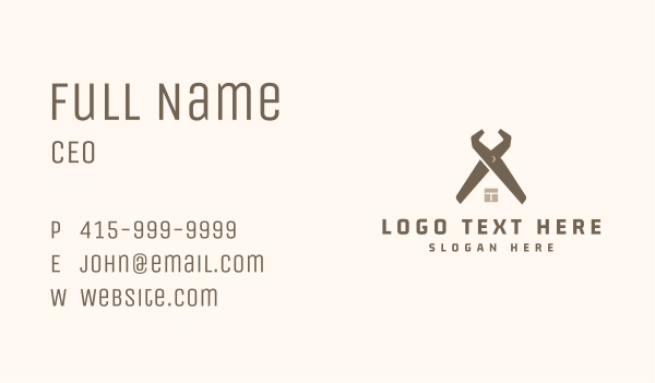Home Repair Pliers Business Card Design Image Preview