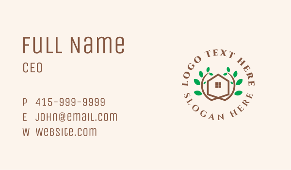House Tree Branch  Business Card Design Image Preview