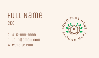 House Tree Branch  Business Card Image Preview