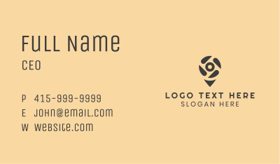 Location Pin Navigation Business Card Image Preview