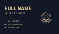 Justice Scale Judiciary Business Card Preview