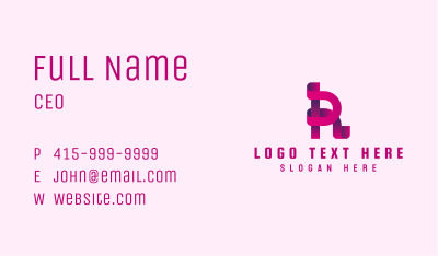 Startup Company Letter R  Business Card Image Preview