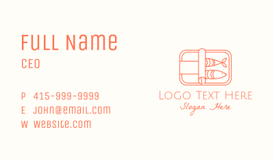 Minimalist Sardine Can Business Card Image Preview