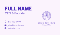 Purple Peacock Outline  Business Card Image Preview