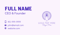 Purple Peacock Outline  Business Card Preview