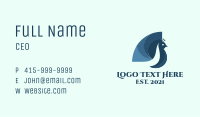 Blue Peacock Bird Business Card Image Preview