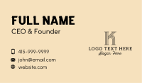 Linear Simple Letter K Business Card Image Preview