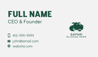 Green Hippo Mascot Business Card Image Preview