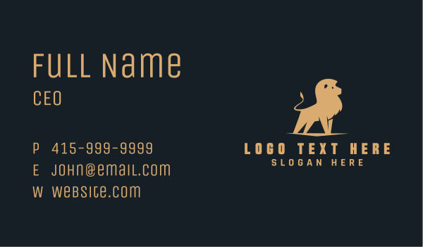 Premium Business Lion Business Card Design Image Preview