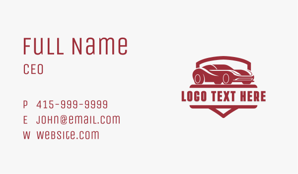 Supercar Auto Vehicle Business Card Design Image Preview