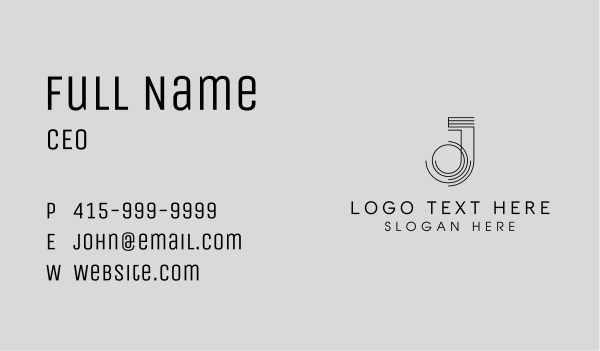 Creative Agency Letter J Business Card Design Image Preview