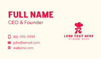 Red Chef Toque Letter R Business Card Image Preview