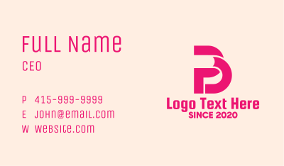 Pink PB Business Card