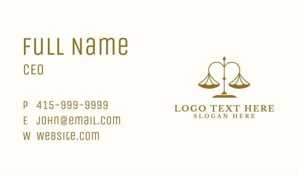 Gold Justice Law Firm Business Card Design Image Preview